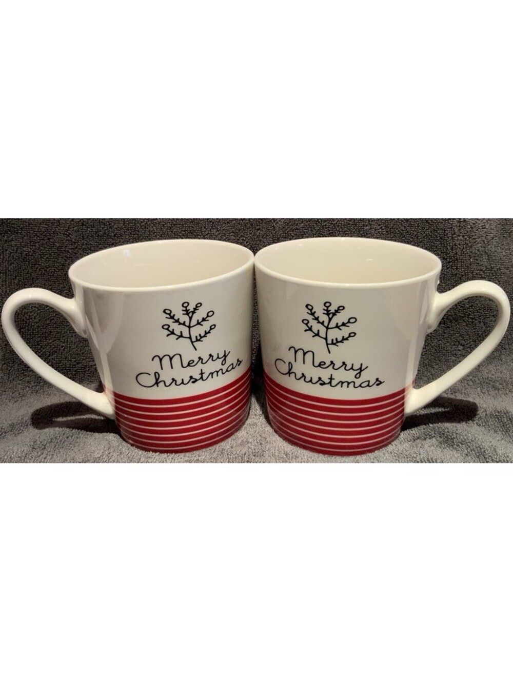 Sleigh Bell Bistro ‘Merry Christmas’ 15oz. Mug Set of Two